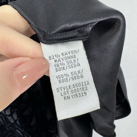 Vintage Badgley Mischka Womens Dress 2 Black Velvet Burnout Whimsigoth Fairy Y2K - Picture 12 of 13